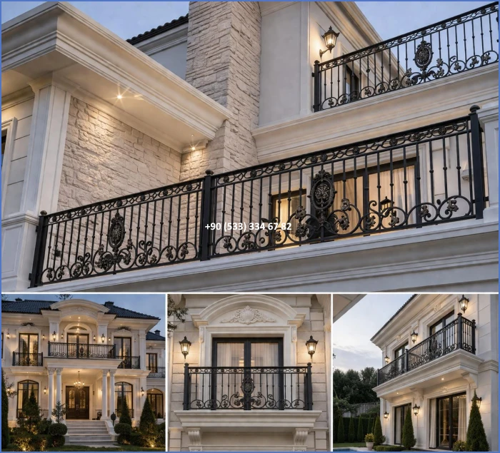 BALKON KORKULUK MODELLERİ-FERFORJE BALKON KORKULUK MODELLERİ-BALKON KORKULUK ÇEŞİTLERİ dek181