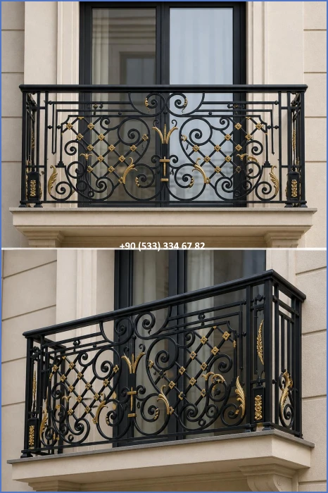 BALKON KORKULUK MODELLERİ-FERFORJE BALKON KORKULUK MODELLERİ-BALKON KORKULUK ÇEŞİTLERİ dek183
