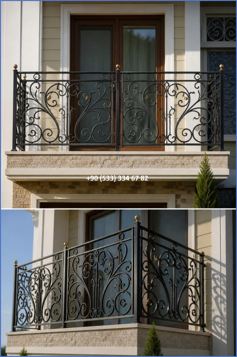 BALKON KORKULUK MODELLERİ-FERFORJE BALKON KORKULUK MODELLERİ-BALKON KORKULUK ÇEŞİTLERİ dek179