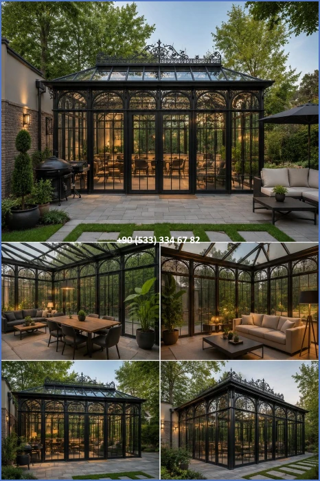 KIŞ BAHÇESİ-GAZEBO-FERFORJE KIŞ BAHÇESİ-KAMELYA-FERFORJE KAMELYA dek211