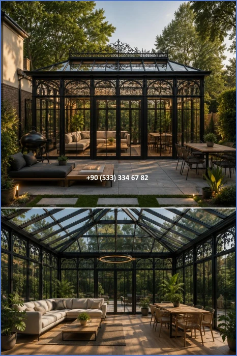 KIŞ BAHÇESİ-GAZEBO-FERFORJE KIŞ BAHÇESİ-KAMELYA-FERFORJE KAMELYA dek213