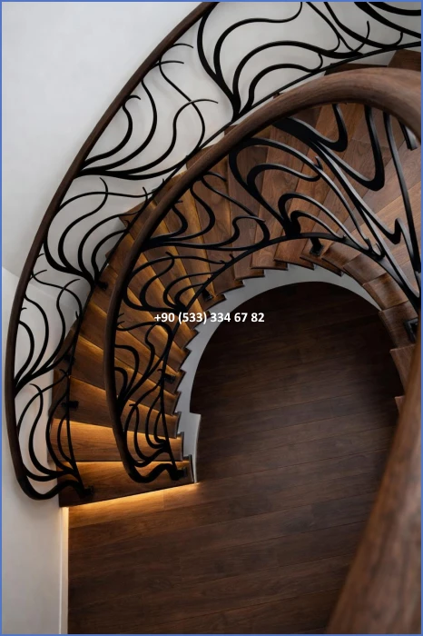 MERDİVEN KORKULUKLARI- MERDİVEN KORKULUK TASARIMI- FERFORJE MERDİVEN KORKULUK MODELLERİ dek57